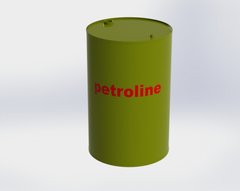 Металлическая бочка для топлива 200 л, (повышенная толщина металла, 2 мм)