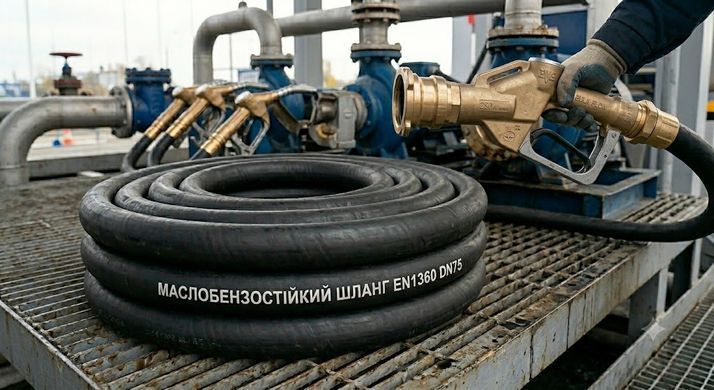 Шланг маслобензостойкий EN1360:2013 DN75, 16 бар